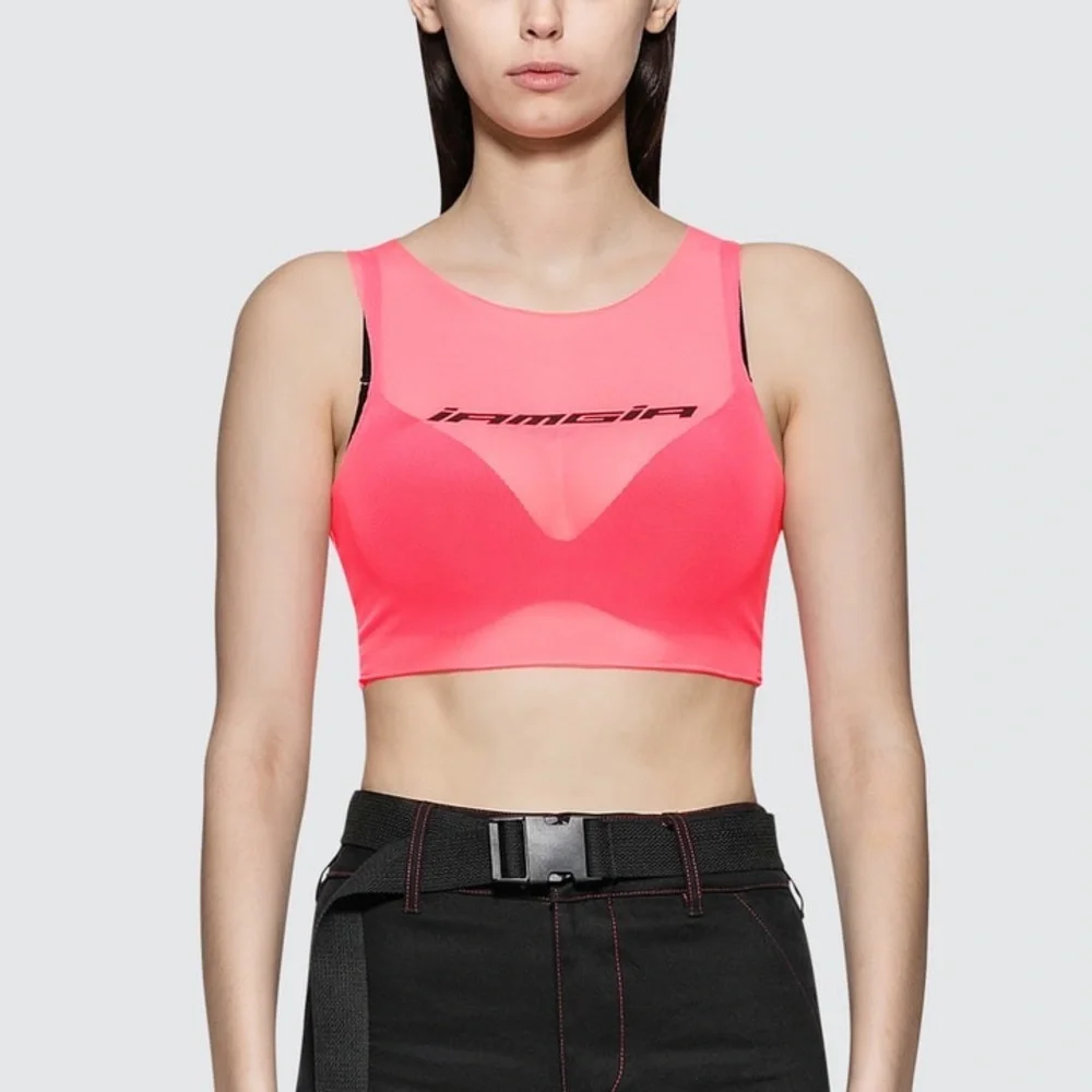 I.AM.GIA 3 Piece Set - Hot Pink Candy Kora Thong Bikini with Mesh Kiera Tank - Picture 10 of 17